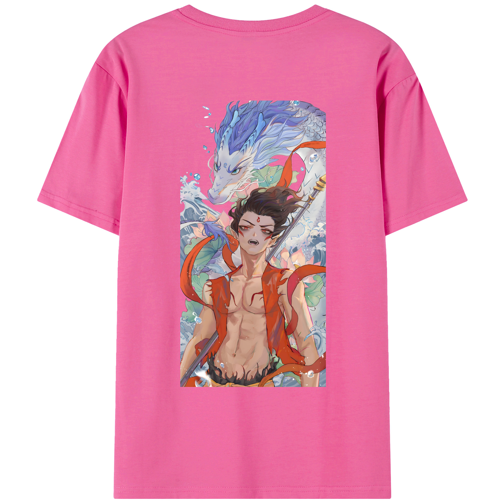 （画像用） Ne Zha 2 ナタ 魔童の大暴れ レディース半袖Tシャツ(バックプリント)